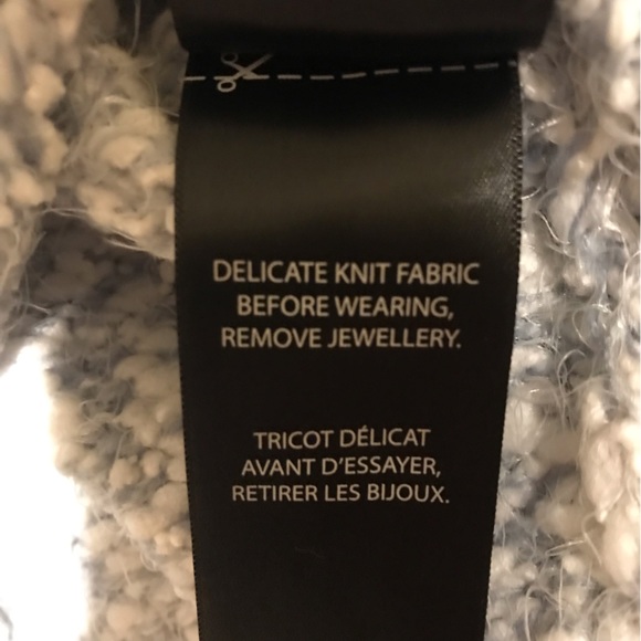 NWT Soft Delicate Knit Sweater by Buffalo David Bitton - Large - Gray & White - Picture 13 of 14